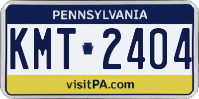 PA license plate KMT2404