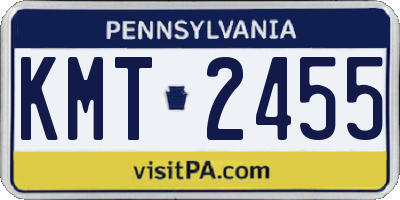 PA license plate KMT2455
