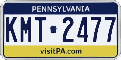 PA license plate KMT2477