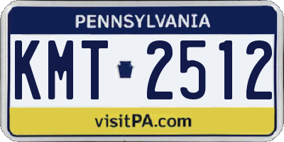 PA license plate KMT2512