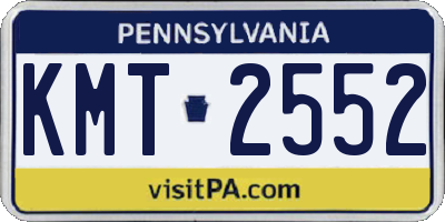 PA license plate KMT2552