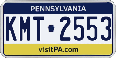 PA license plate KMT2553