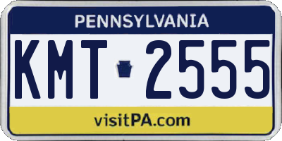 PA license plate KMT2555