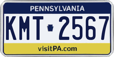 PA license plate KMT2567