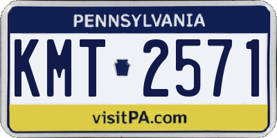 PA license plate KMT2571