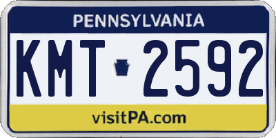 PA license plate KMT2592