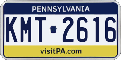 PA license plate KMT2616