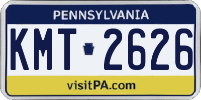 PA license plate KMT2626