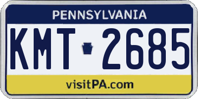 PA license plate KMT2685
