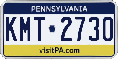PA license plate KMT2730