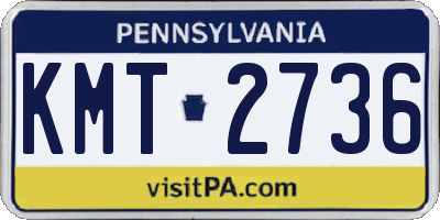 PA license plate KMT2736