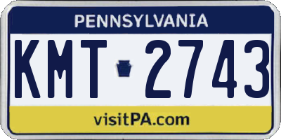 PA license plate KMT2743