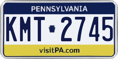 PA license plate KMT2745