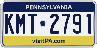 PA license plate KMT2791