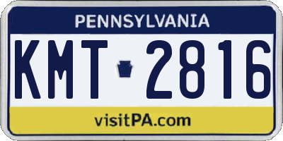 PA license plate KMT2816