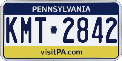 PA license plate KMT2842