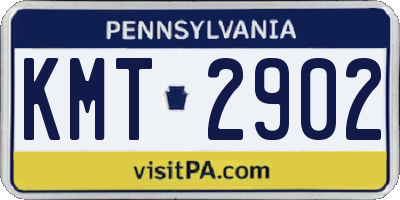 PA license plate KMT2902