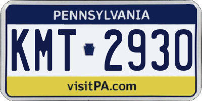 PA license plate KMT2930