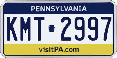 PA license plate KMT2997