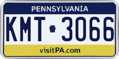 PA license plate KMT3066