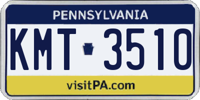 PA license plate KMT3510