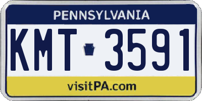 PA license plate KMT3591