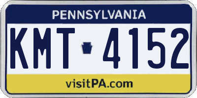 PA license plate KMT4152