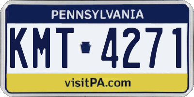 PA license plate KMT4271