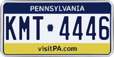 PA license plate KMT4446
