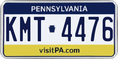 PA license plate KMT4476