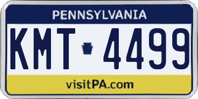PA license plate KMT4499