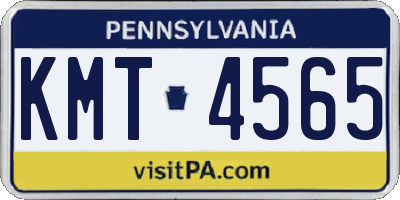 PA license plate KMT4565