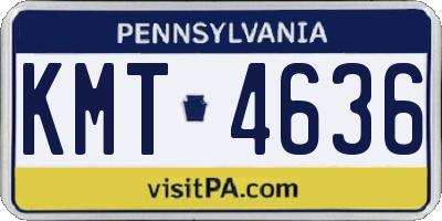 PA license plate KMT4636