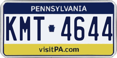 PA license plate KMT4644