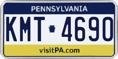 PA license plate KMT4690