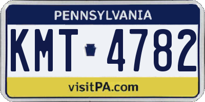 PA license plate KMT4782