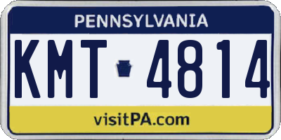 PA license plate KMT4814
