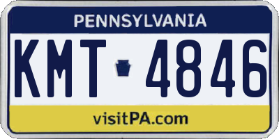 PA license plate KMT4846