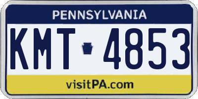PA license plate KMT4853