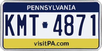 PA license plate KMT4871