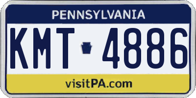 PA license plate KMT4886