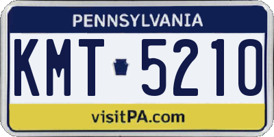PA license plate KMT5210