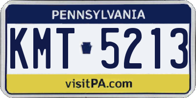 PA license plate KMT5213