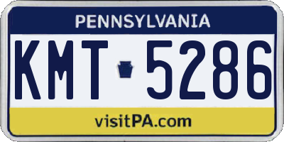 PA license plate KMT5286