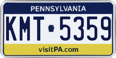 PA license plate KMT5359