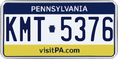 PA license plate KMT5376