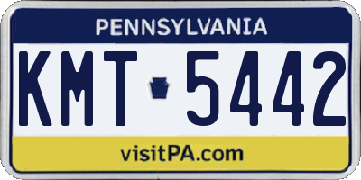 PA license plate KMT5442