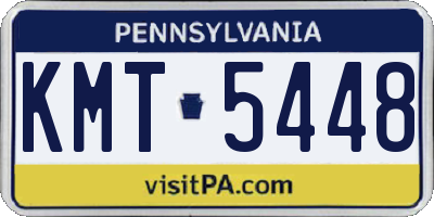 PA license plate KMT5448