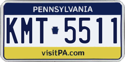 PA license plate KMT5511