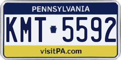 PA license plate KMT5592